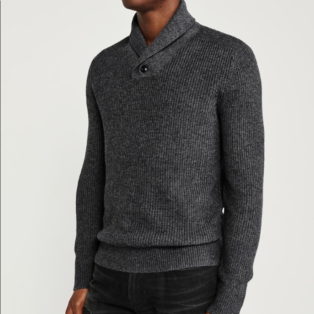 Abercrombie & Fitch shawl collar pullover sweater
